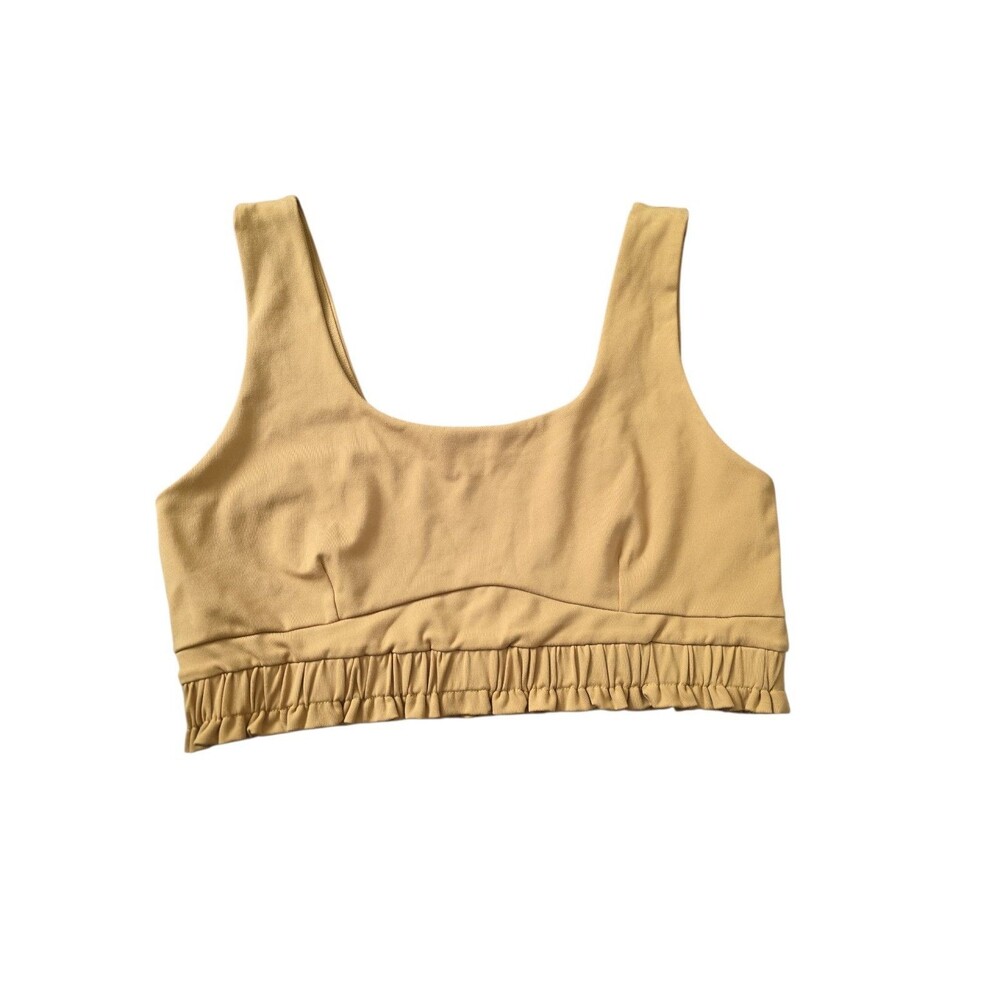 Fabletics Isabella Midi Low Impact Sports Bra size large golden yellow mustard